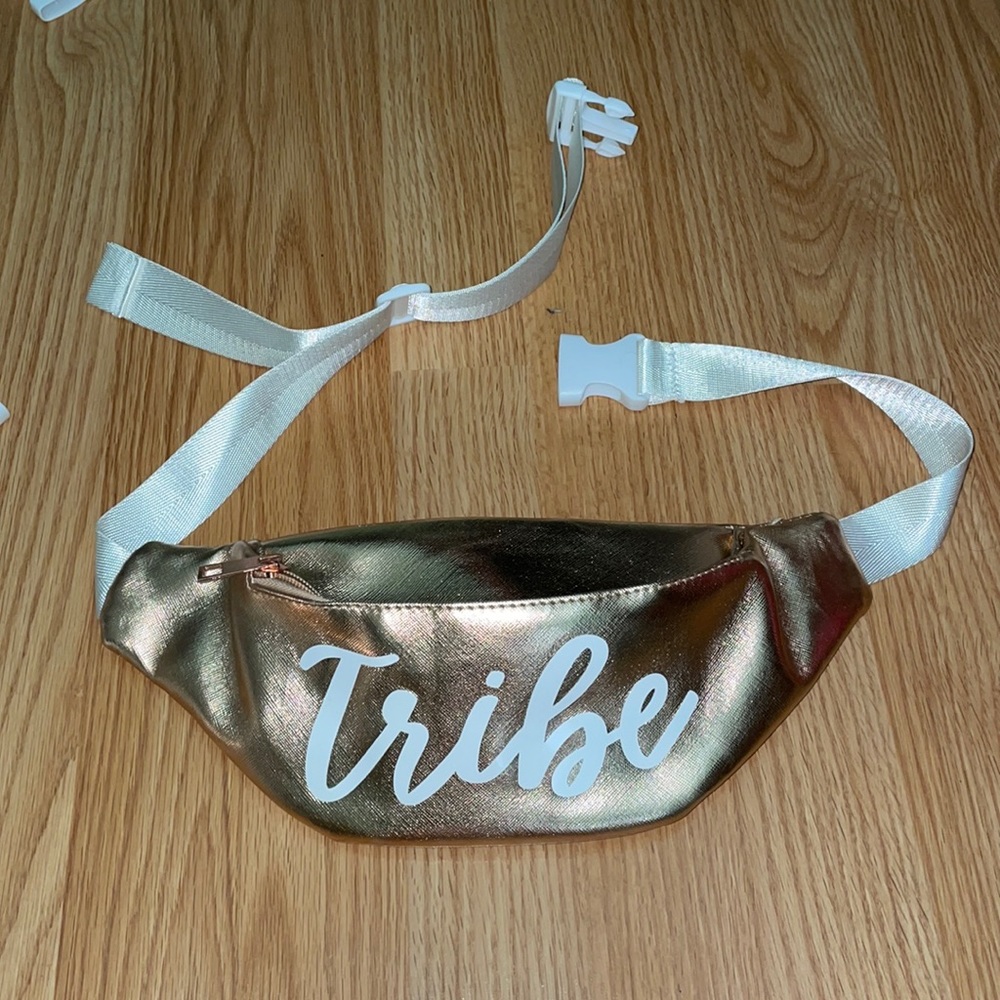 Ross gold Fanny pack with white writing